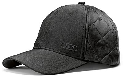 Бейсболка Audi Leather cap by PZero, unisex, black, артикул 3131402000