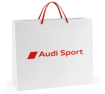 Бумажный подарочный пакет Audi Sport Paper bag, White, Size L, артикул 7281900203