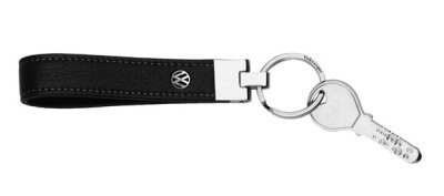 Брелок Volkswagen Metall Key Chain Leather Brown, артикул 000087011DGOW