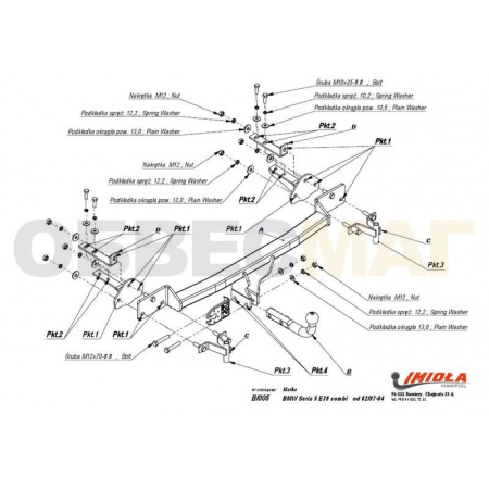 Прицепное устройство (фаркоп) BMW 5 E39 (1995-2004) B005