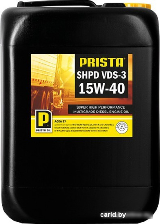 Моторное масло Prista SHPD VDS-3 15W-40 20л