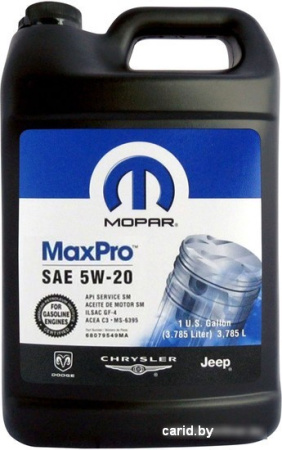 Моторное масло Mopar MaxPro 5W-20 3.785л