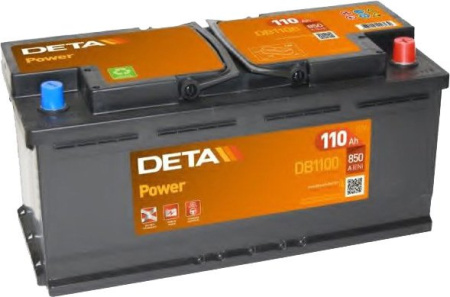 Автомобильный аккумулятор DETA Power DB1100 (110 А·ч)