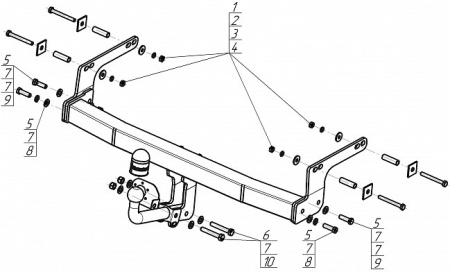 Прицепное устройство (фаркоп) Renault Duster (2020-) 91710A