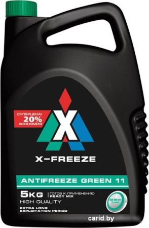 Охлаждающая жидкость Тосол-Синтез Classic X-Freeze G11 green 5л