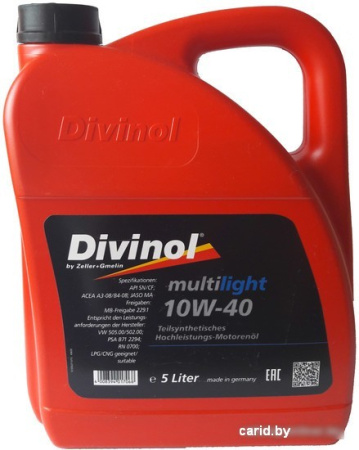 Моторное масло Divinol Multilight 10W-40 5л