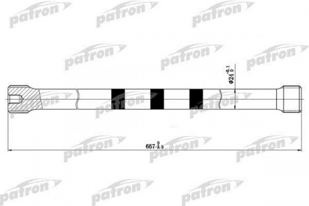 Торсион подвески PATRON PTB1008