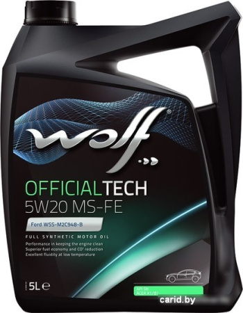 Моторное масло Wolf OfficialTech 5W-20 MS-FE 5л