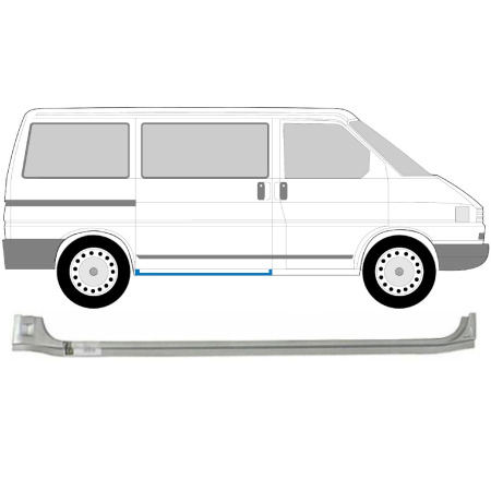 Порог правый Volkswagen Multivan T4 (1992-2003) 9566422