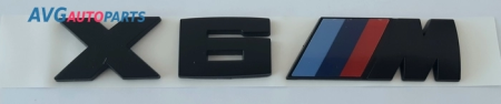 Эмблема (надпись) BMW "X6M" черный AVG 322201