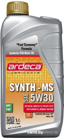 Моторное масло Ardeca SYNTH-MS 5W-30 1л