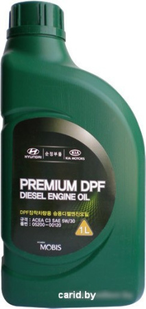 Моторное масло Hyundai/KIA Premium DPF Diesel 5W-30 1л (05200-00120)