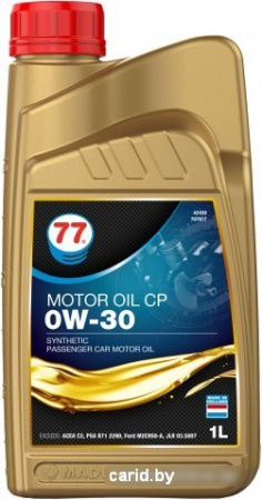 Моторное масло 77 Lubricants Motor Oil CP 0W-30 1л