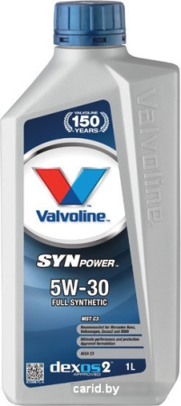 Моторное масло Valvoline SynPower MST C3 5W-30 1л