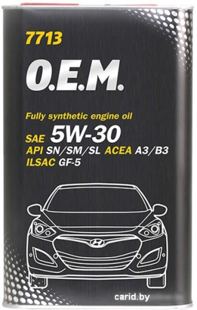 Моторное масло Mannol O.E.M. for Hyundai Kia metal 5W-30 1л