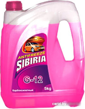 Охлаждающая жидкость Sibiria G-12 -40 красный 5л
