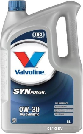 Моторное масло Valvoline SynPower FE 0W-30 5л