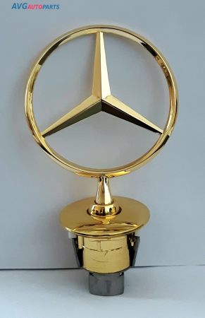 Эмблема Mercedes-Benz на капот без надписи (золото) AVG 322510