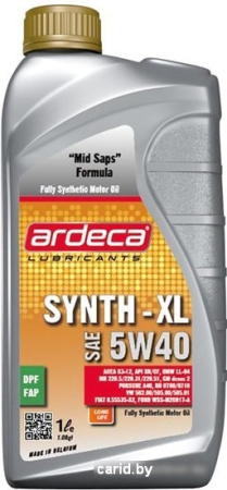 Моторное масло Ardeca SYNTH-XL 5W-40 1л