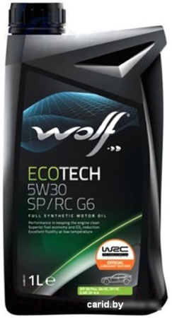 Моторное масло Wolf EcoTech 5W-30 SP/RC G6 1л