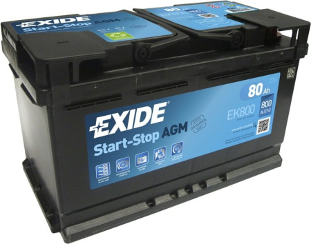 Автомобильный аккумулятор Exide Start-Stop AGM EK800 (80 А/ч)