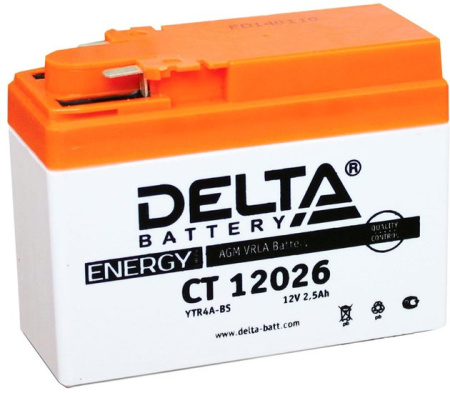 Мотоциклетный аккумулятор Delta CT 12026 (2.5 А·ч)
