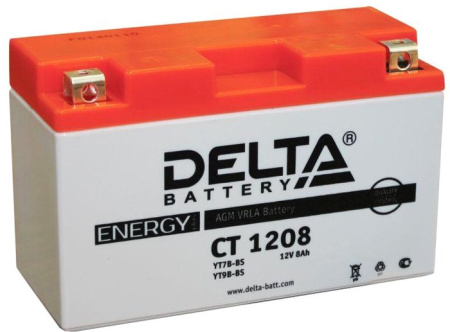 Мотоциклетный аккумулятор Delta CT 1208 (8 А·ч)