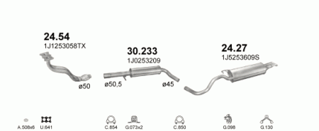 Глушитель Seat Toledo (1998-2004) 30233