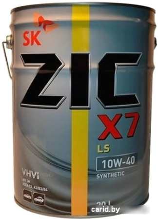 Моторное масло ZIC X7 LS 10W-40 20л