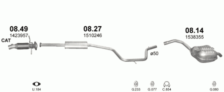 Глушитель Ford S-Max (2006-2015) 827