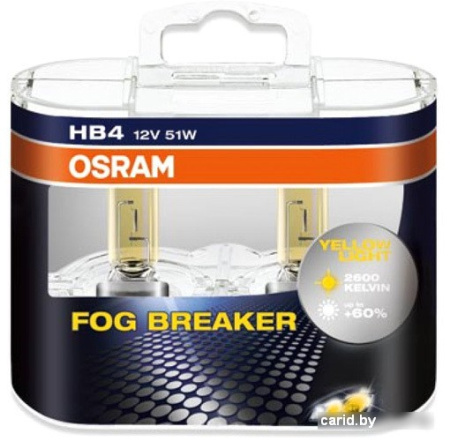 Галогенная лампа Osram HB4 Fog Breaker 2шт [9006FBR-DUOBOX]