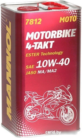 Моторное масло Mannol Motorbike 4-Takt 10W-40 4л