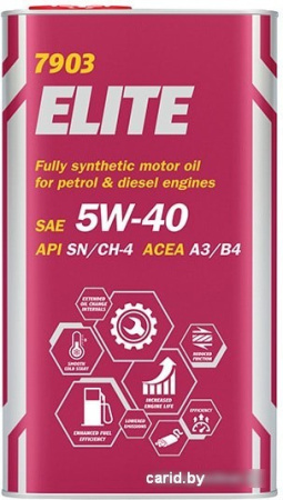 Моторное масло Mannol ELITE 5W-40 4л (металл)