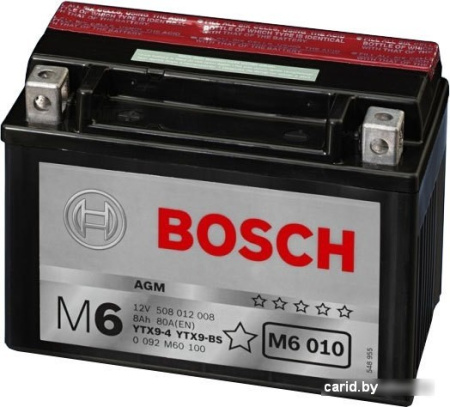 Мотоциклетный аккумулятор Bosch M6 YTX5L-4/YTX5L-BS 004 504 012 003 (4 А·ч)