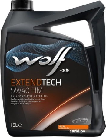 Моторное масло Wolf ExtendTech 5W-40 HM 5л