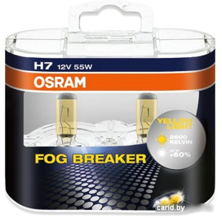 Галогенная лампа Osram H7 Fog Breaker 2шт [62210FBR-DUOBOX]