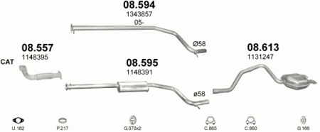 Глушитель Ford Mondeo (2000-2007) 8557